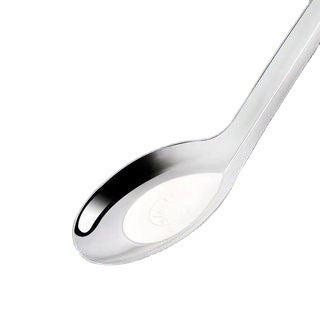 Long-handled stainless steel wong-shaped flat-bottomed spoon