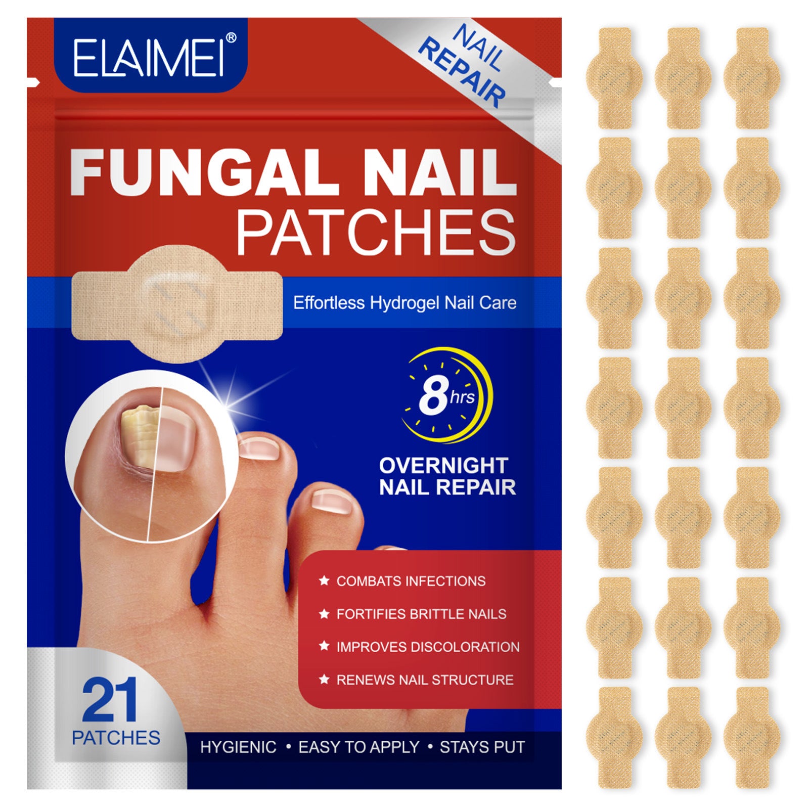 Long-lasting Nail Antibacterial Patches