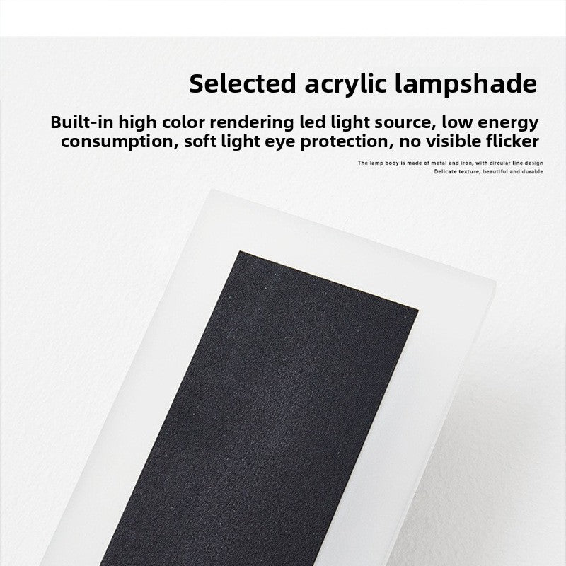 Long linear straight wall lamp
