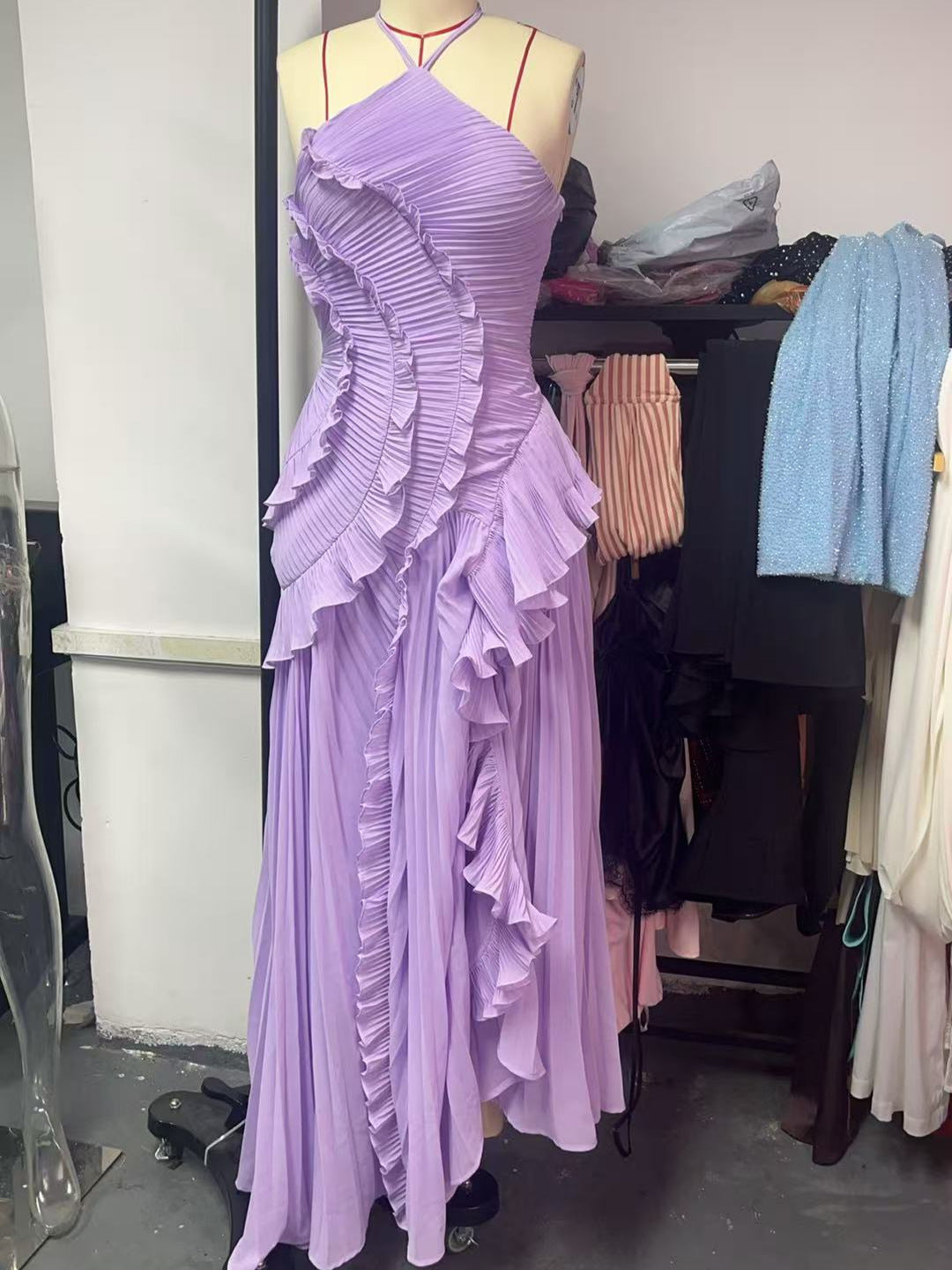 Long Neck Holiday Dress