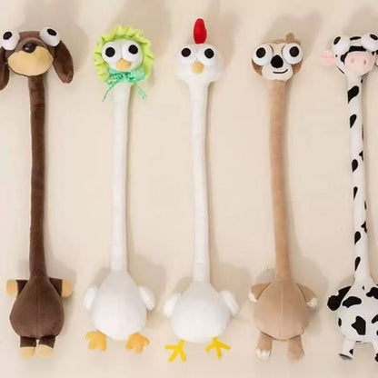 Long Neck Plush Doll Toy Funny Animal Keychain