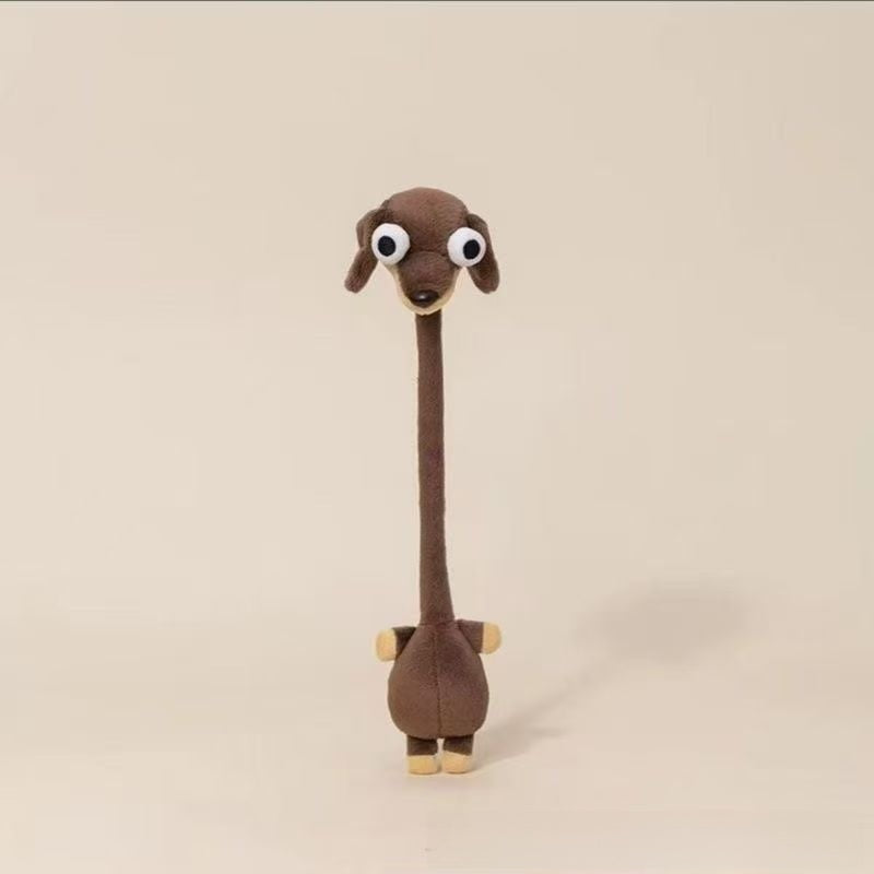 Long Neck Plush Doll Toy Funny Animal Keychain