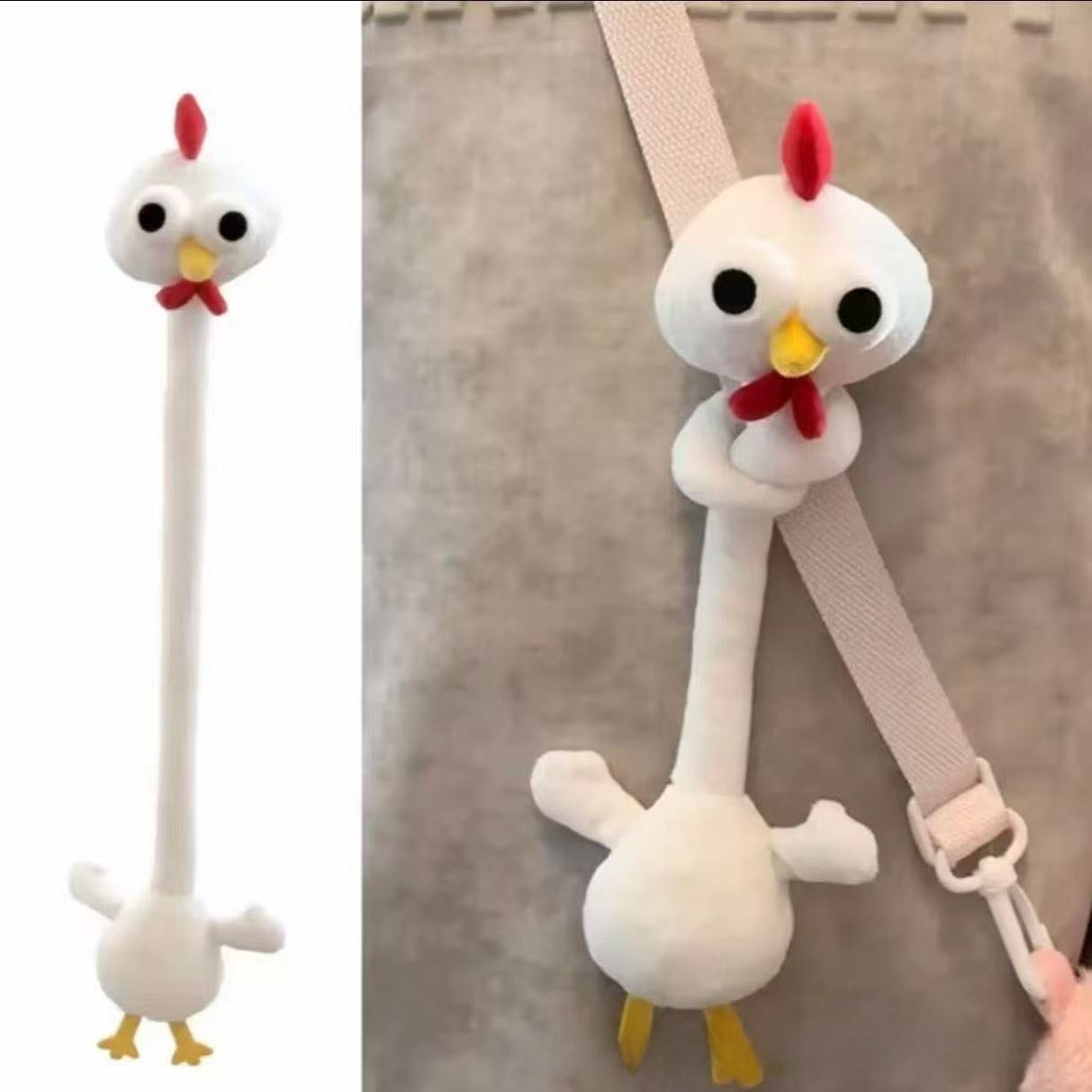Long Neck Plush Doll Toy Funny Animal Keychain