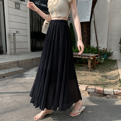 Long pleated skirt