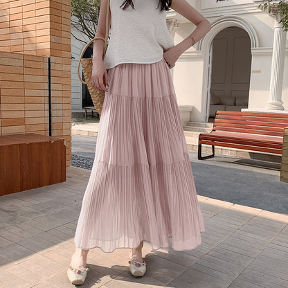 Long pleated skirt