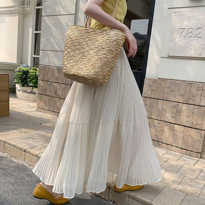Long pleated skirt