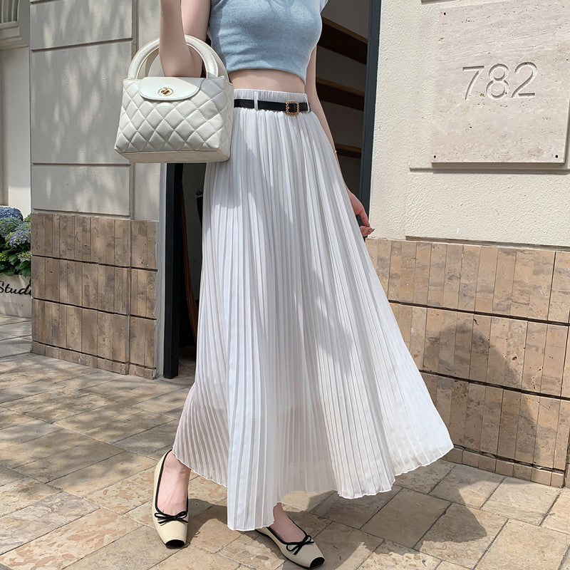 Long pleated skirt