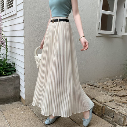 Long pleated skirt
