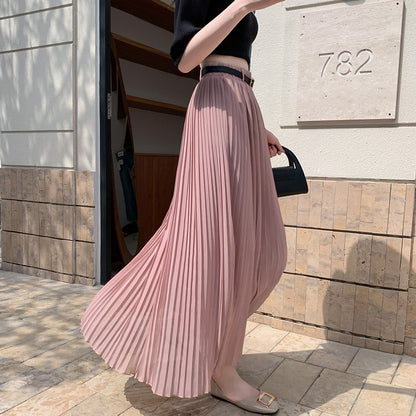 Long pleated skirt