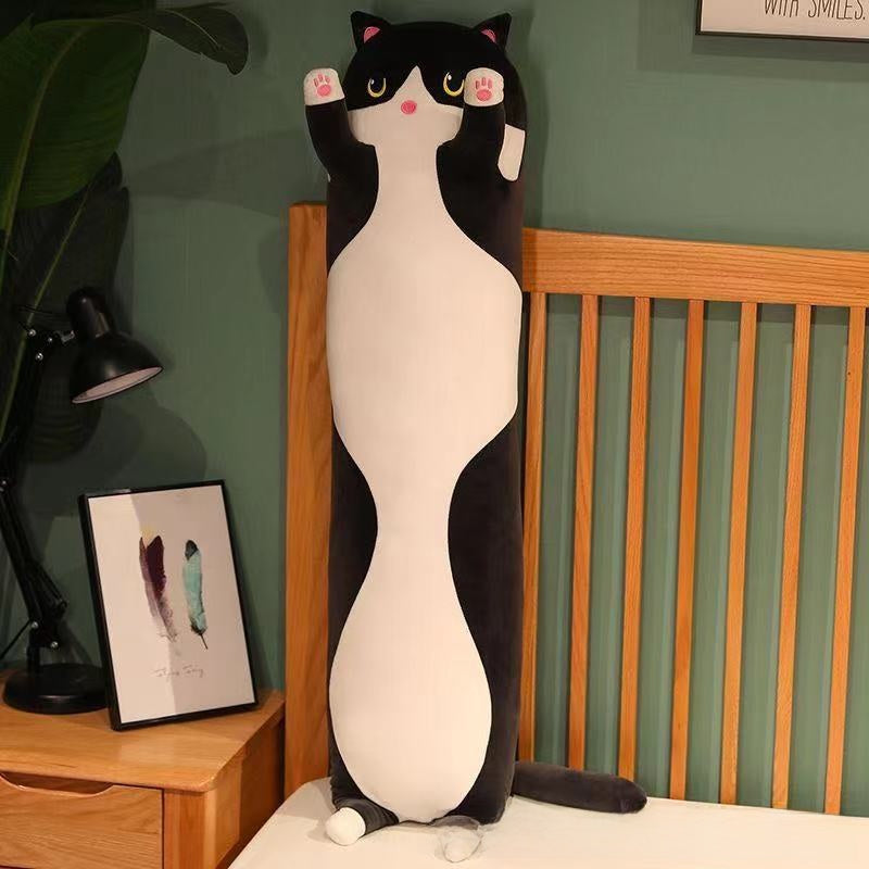 Long Plush Cat Pillow Cute Hugging Stuffed Toy