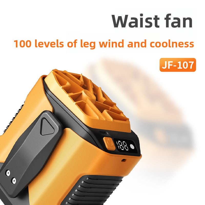 Long-range portable waist-mounted fan
