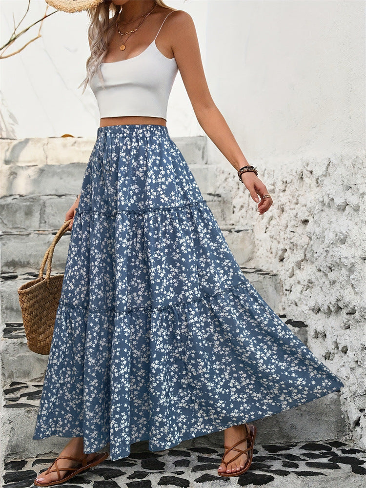 Long seam midi skirt