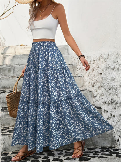 Long seam midi skirt