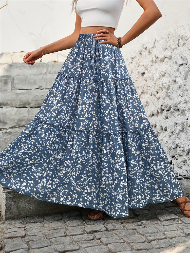 Long seam midi skirt