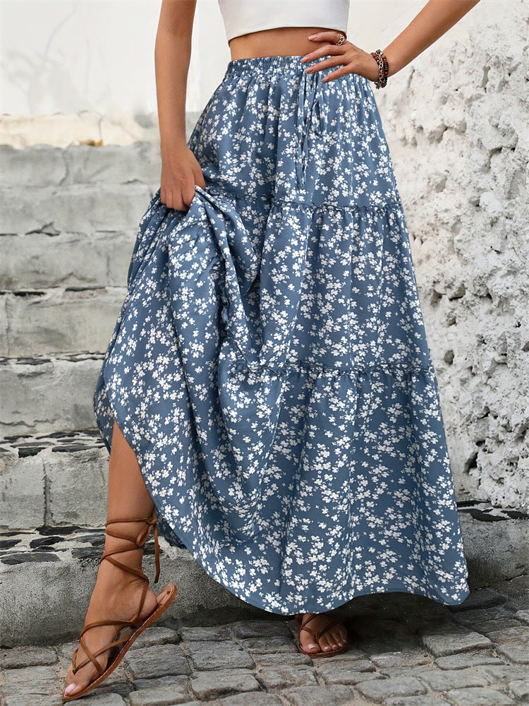 Long seam midi skirt