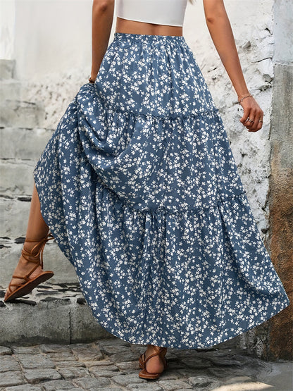 Long seam midi skirt