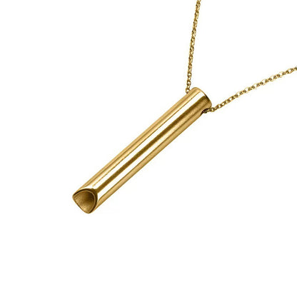 Long-shaped whistle necklace