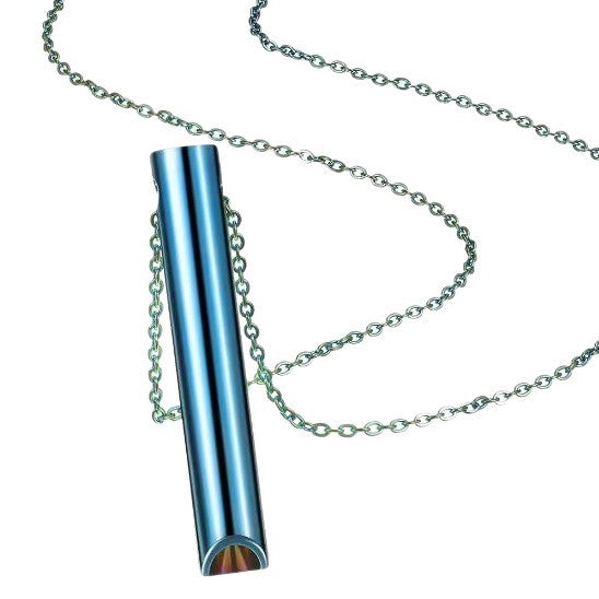 Long-shaped whistle necklace