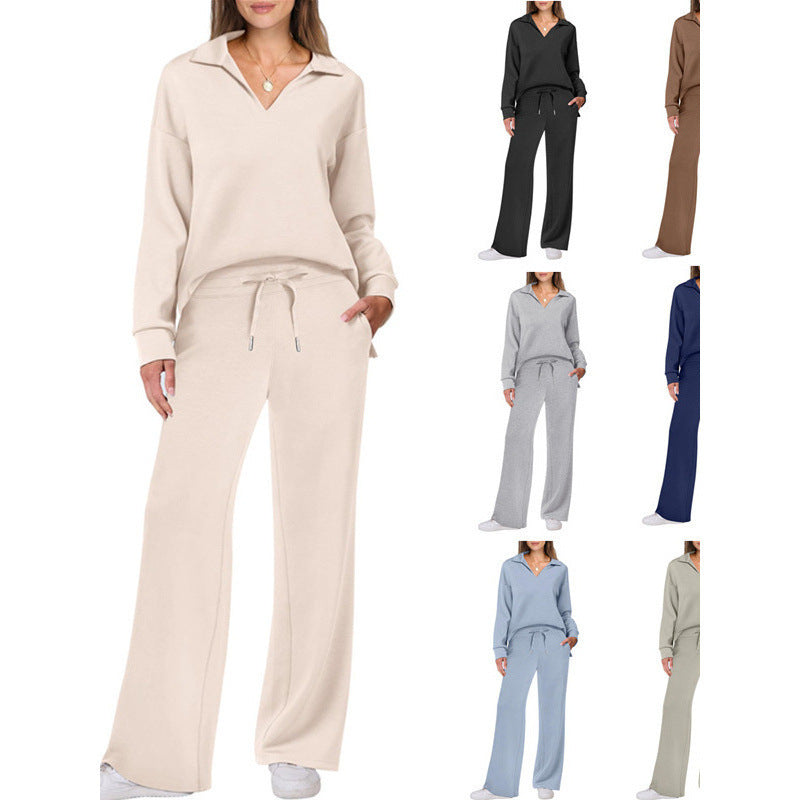 Long-sleeve drawstring pants