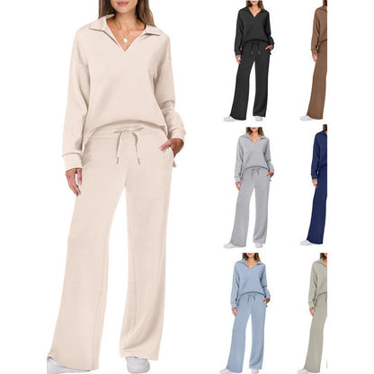 Long-sleeve drawstring pants