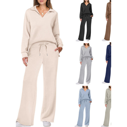Long-sleeve drawstring pants