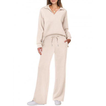 Long-sleeve drawstring pants