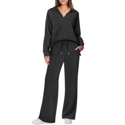 Long-sleeve drawstring pants