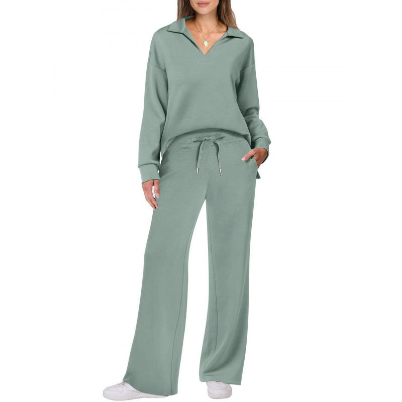 Long-sleeve drawstring pants