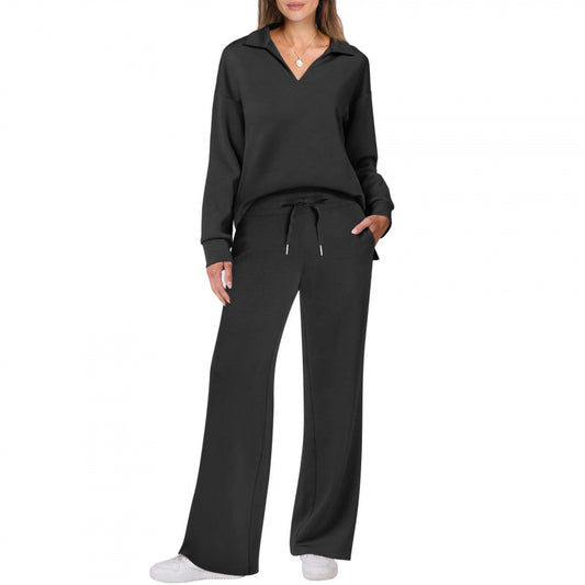 Long-sleeve drawstring pants