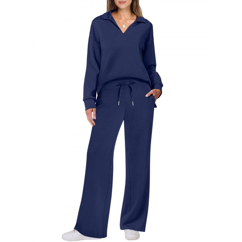 Long-sleeve drawstring pants