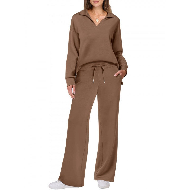 Long-sleeve drawstring pants