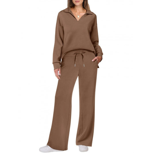 Long-sleeve drawstring pants