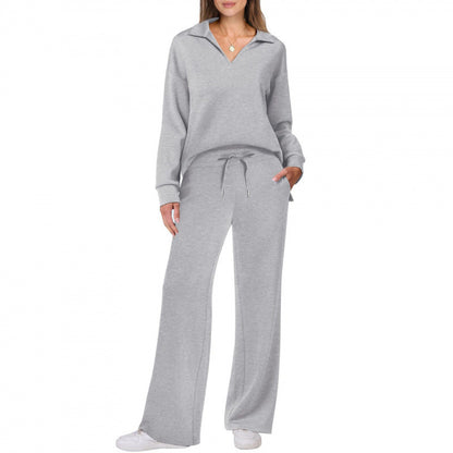 Long-sleeve drawstring pants