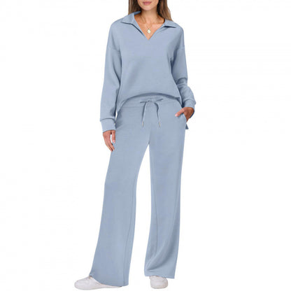 Long-sleeve drawstring pants