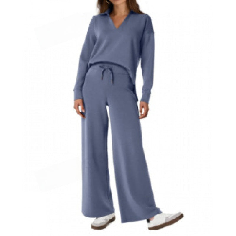 Long-sleeve drawstring pants