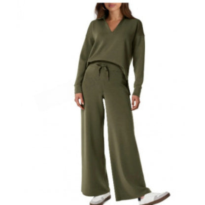Long-sleeve drawstring pants