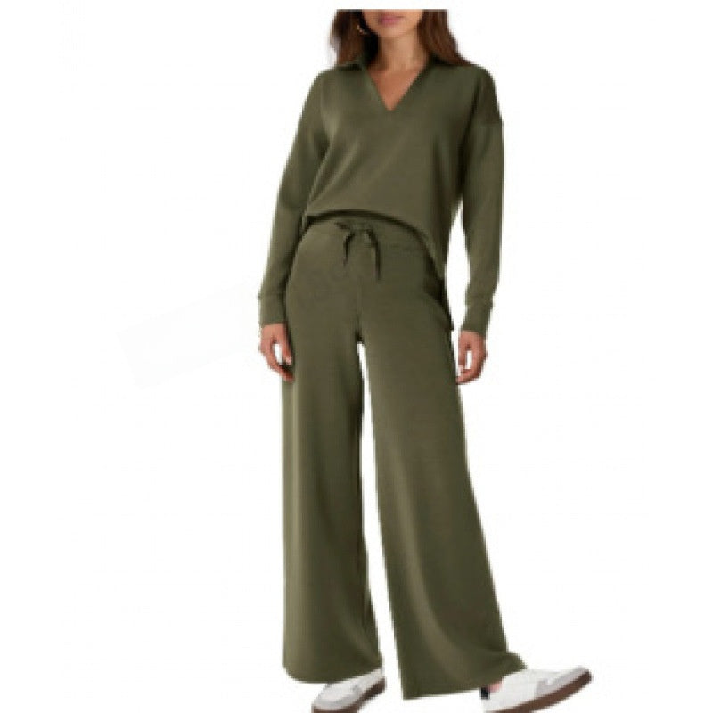 Long-sleeve drawstring pants
