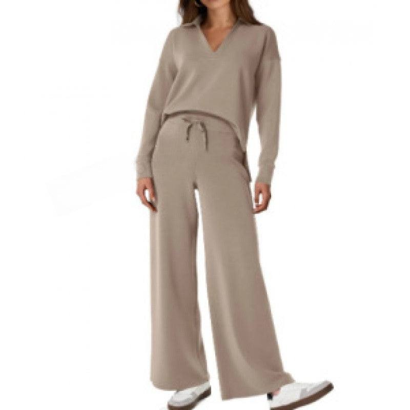 Long-sleeve drawstring pants