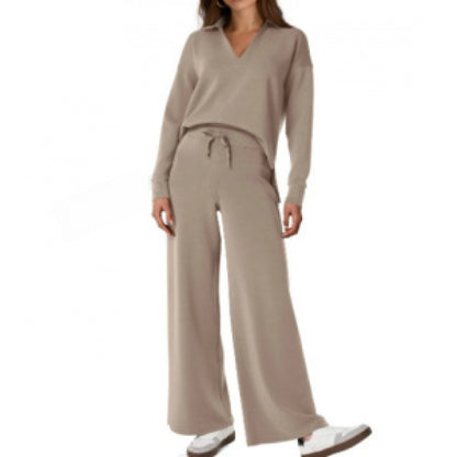 Long-sleeve drawstring pants