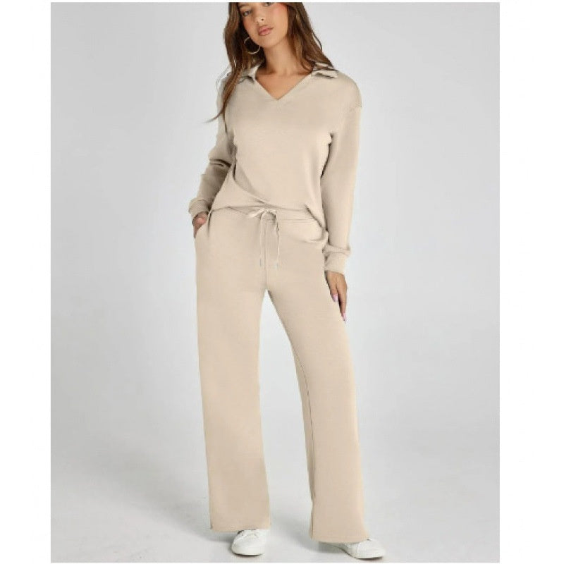 Long-sleeve drawstring pants