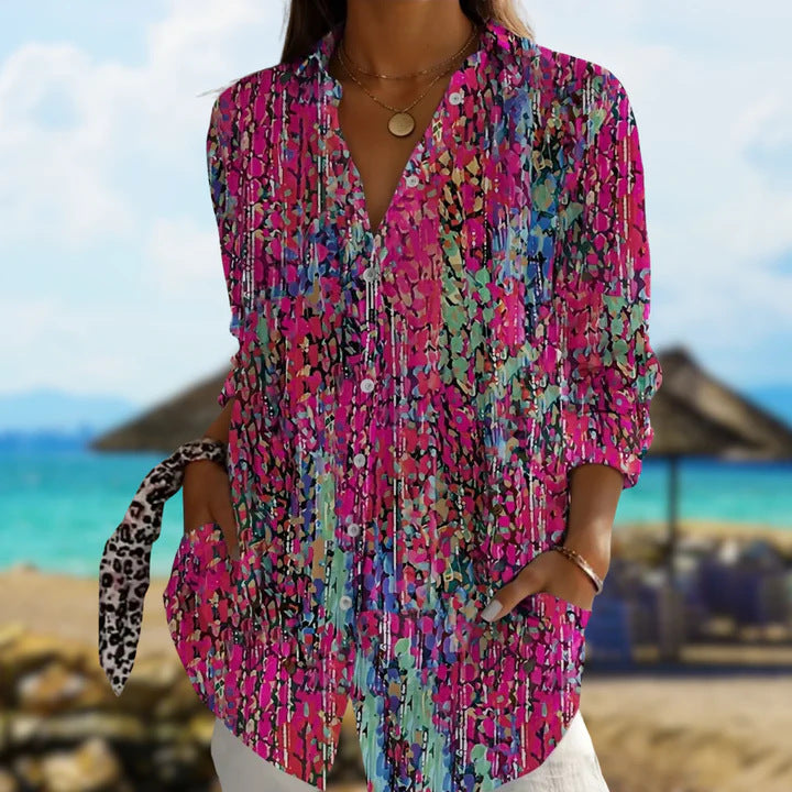 Long Sleeve Floral Print Shirt