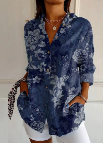 Long Sleeve Floral Print Shirt