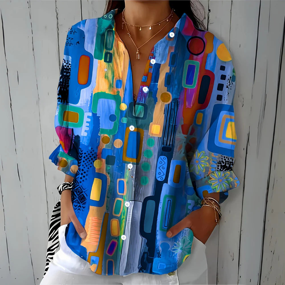 Long Sleeve Floral Print Shirt