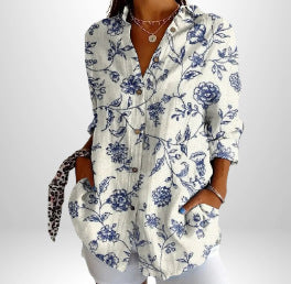 Long Sleeve Floral Print Shirt