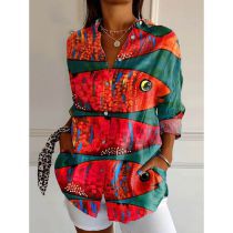 Long Sleeve Floral Print Shirt