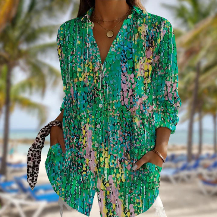 Long Sleeve Floral Print Shirt
