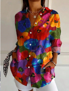 Long Sleeve Floral Print Shirt