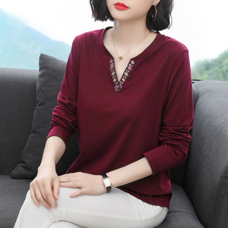 Long Sleeve Loose Fit Womens Tshirt