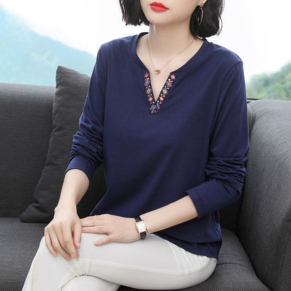 Long Sleeve Loose Fit Womens Tshirt