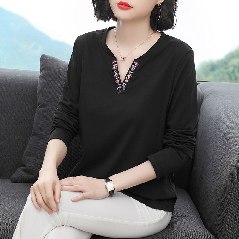 Long Sleeve Loose Fit Womens Tshirt